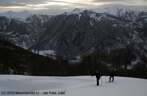 We are almost at the summit, left on background our summit for next day