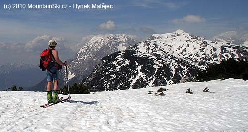 At the summit of Zvoh, shorts are just perfect dress for such conditions