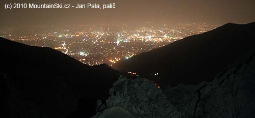 View to night Teheran from 2750 m