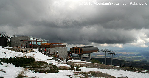 New restaurant at the end of chairlift below Solisko