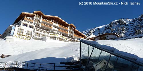 There are everywhere four stars hotels, ski lifts and avalanche protection above them