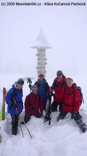 Summit photo in fog