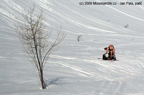 End zones of avalanches on background