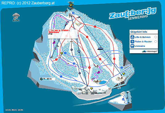 Mapa jednoho lyžařského kopce pod Vídní – Zauberberg