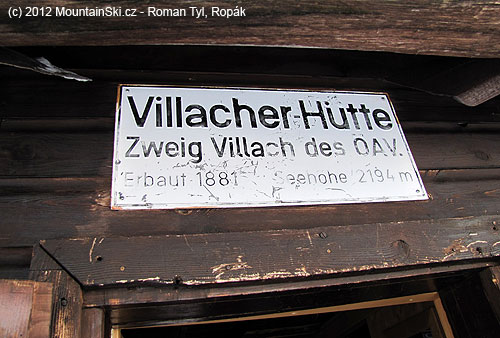 Tady jsme spali – Villacherhütte ve výšce 2194 m