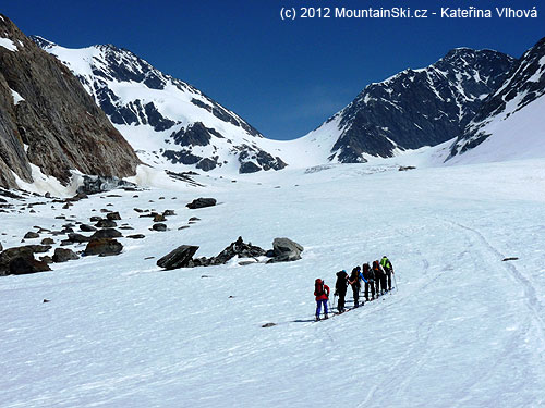 Výstup do sedla Grünhornlücke 3286 m