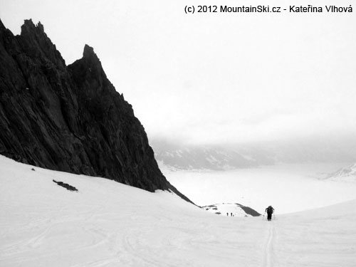 Počasí při výstupu na Kranzberg 3742 m nebylo příliš lákavé