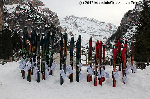 The first sets of skis Dynafit Cho Oyu and Dynafit Nanga Parbat are waiting for their testers