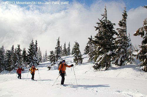 A skialpinist from Višňové is running up the hill – Višňové, Višňové, Valašsko