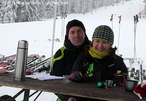 Martin Růžička and Kateřina Manestarová organized testing of skis ELAN