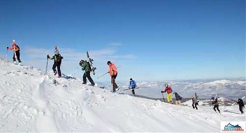 The ridge to the next powder downhill