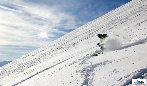 Powder snow in the Dolomites