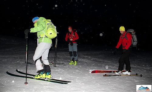 Ranní nástup u Rifugio Fanes byl za tmy