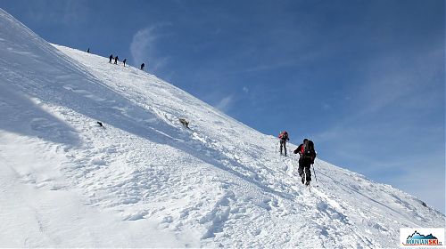 Závěr na Titův vrv byl místy trochu strmý