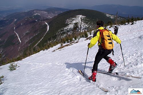 I was trying telemark skis after 12 years - on hard wet snow