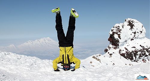 On the summit of volcano Korjakskij - palič