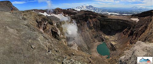 Crater of volcano Gorelyj