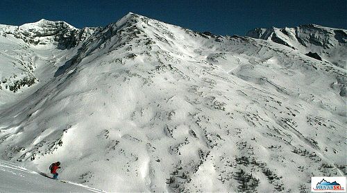 Rakouský freeride nedaleko nejvyššího rakouského kopce