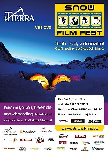 Pozvánka na zahájení Snow Film Festu 2013 v Praze