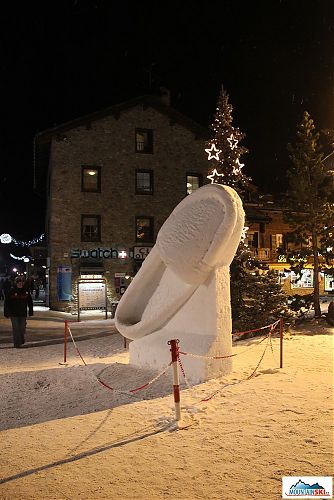 Různé sněhové výtvory mohou být v Livignu téměř všude
