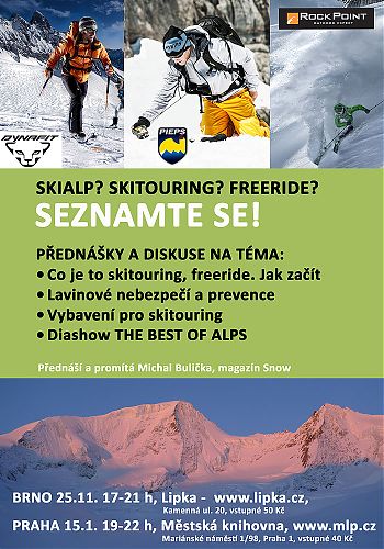 Pozvánka na přehledovou přednášku o skialpinismu