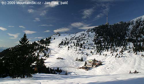 On the left ridge Dom na Krvavcu and above transceiver