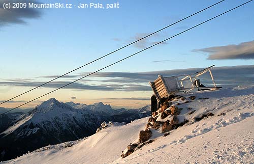 Meteorogical station in unusual position at the summit of Zvoh