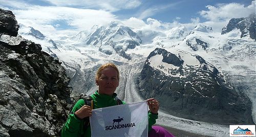 Na Gornergrate, v pozadí Monte Rosa