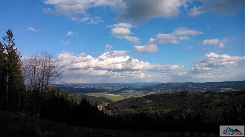 Výhled ze zelené TZ na Kateřinice