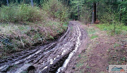 Modrá turistická značka z rozcestí Radošov do Zděchova - paráda!