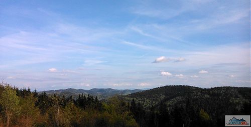 Směr Slovensko z hřebene Javorníků