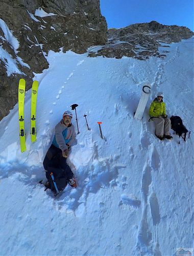 S lyžemi a splitboardem do Sedla za Kupolou